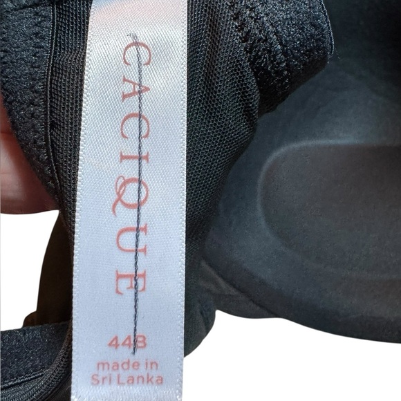 Cacique Black Underwire Bra with Bow Accent - Picture 6 of 7